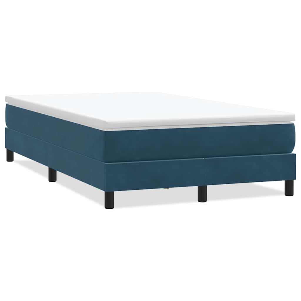 Box Spring krevet bez madracem tamnoplavi 120x220 cm samt