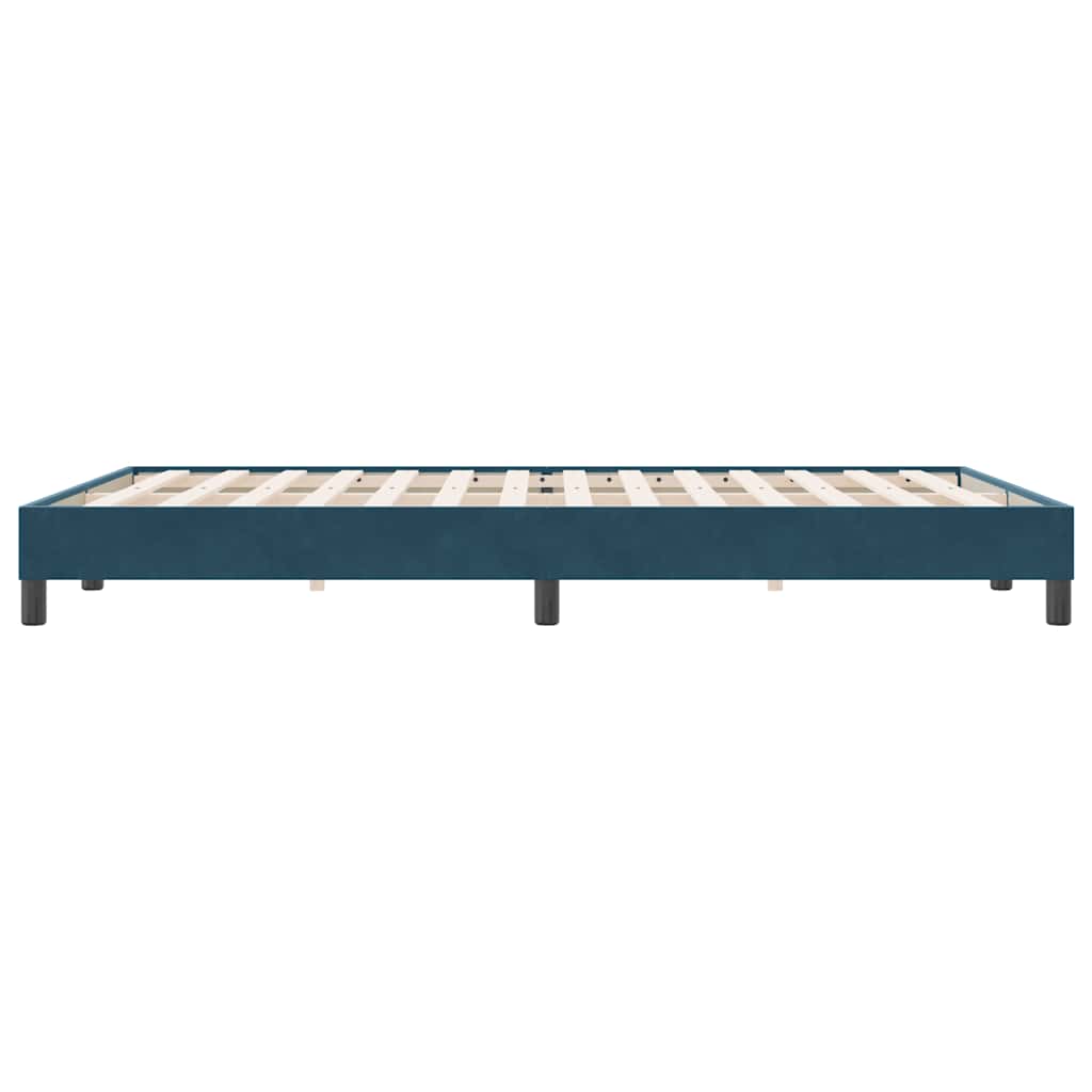 Box Spring krevet bez madracem tamnoplavi 160x220 cm samt