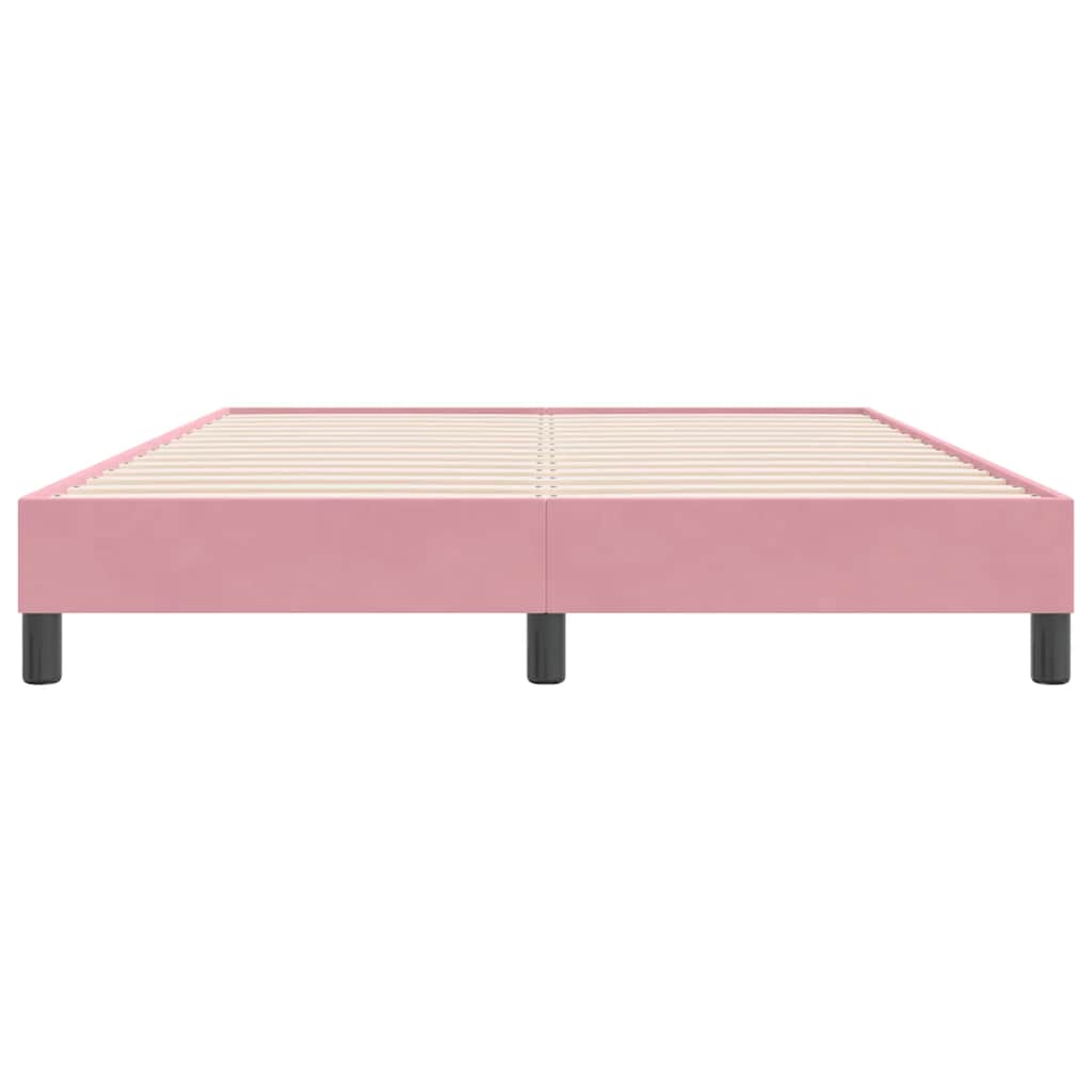 Box Spring krevet bez madracem ružičasti 160x220 cm baršun