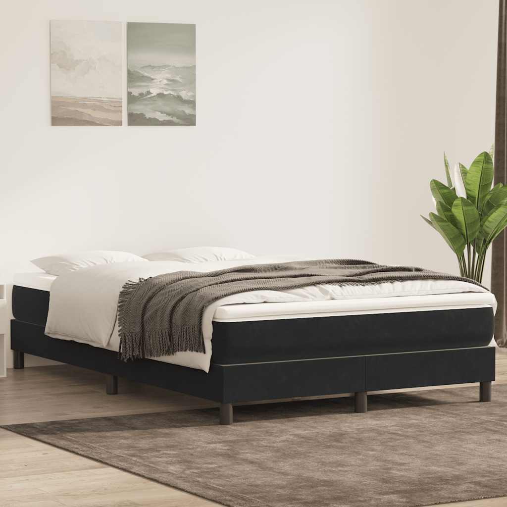 Box spring krevet s madracem crni 160x210 cm baršunasti
