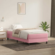 Box spring krevet s madracem ružičasti 80 x 220 cm baršunasti
