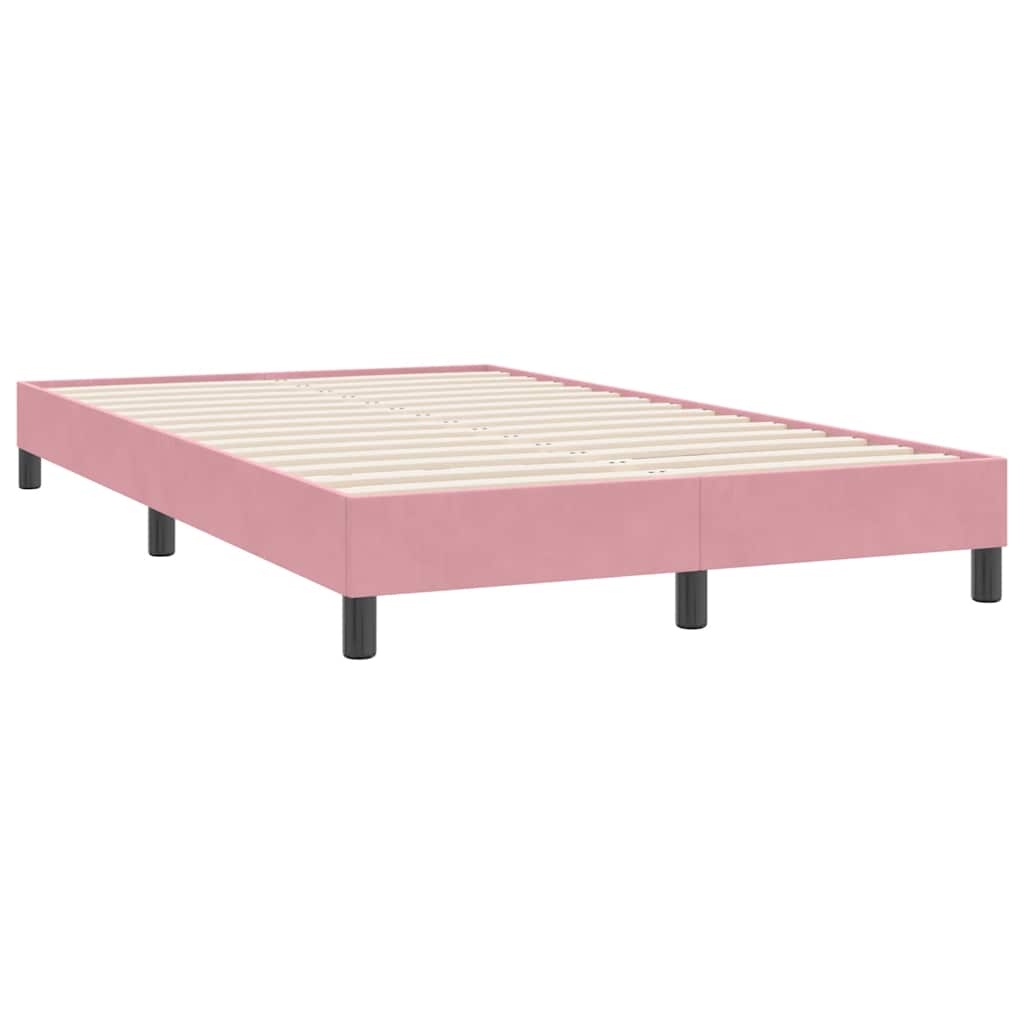 Box Spring krevet s madracem ružičasti 120x220 cm samt
