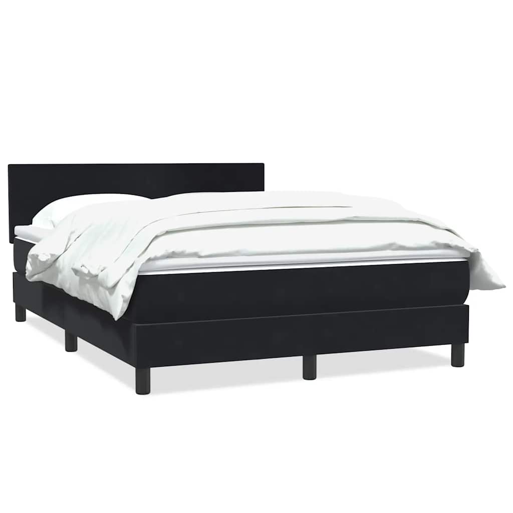 Box spring krevet s madracem crni 160x210 cm baršunasti