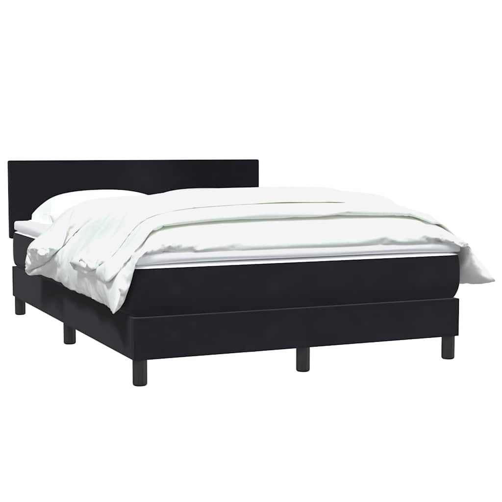 Box spring krevet s madracem crni 160x210 cm baršunasti