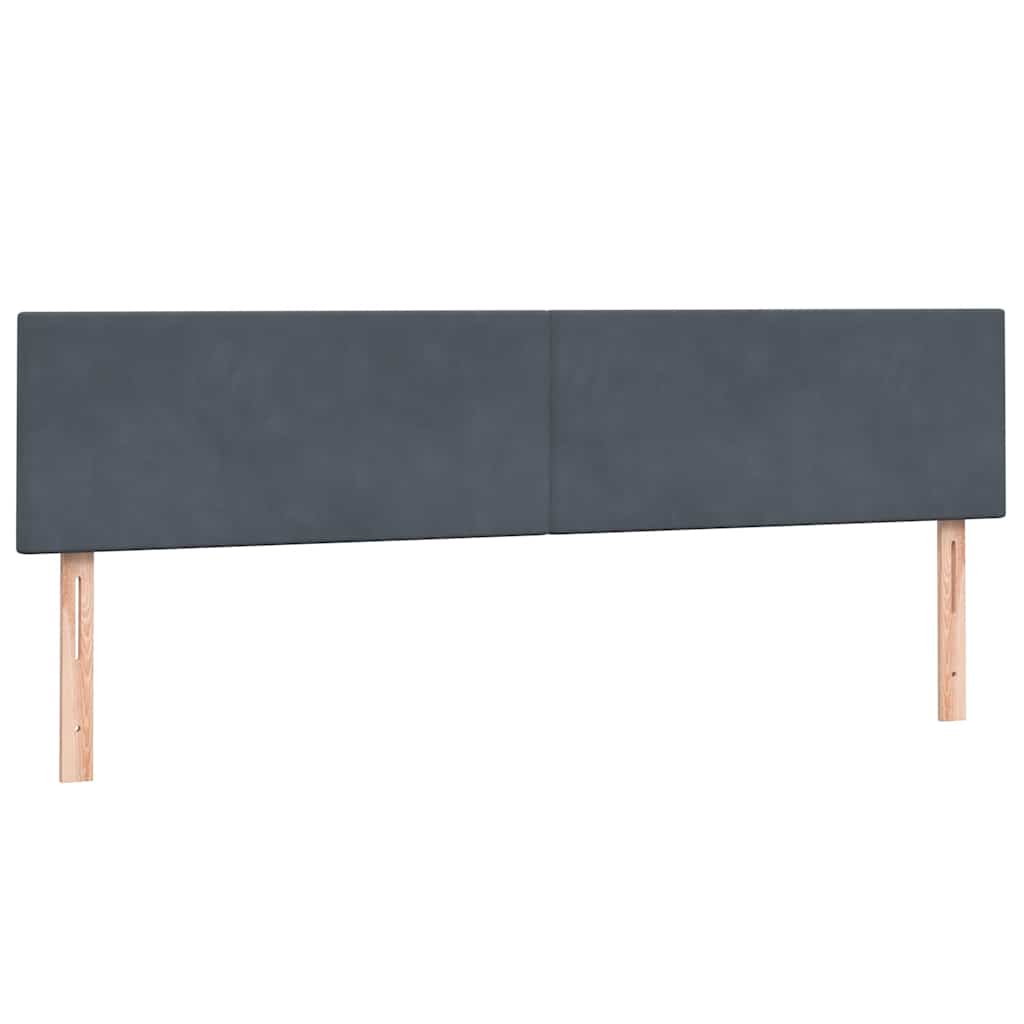 Krevet s oprugama i madracem tamnosivi 180x210 cm baršunasti