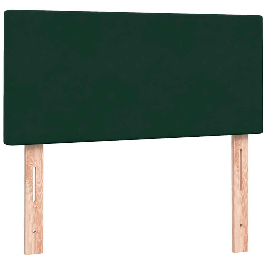 Box Spring krevet s madracem tamnozeleni 80x220 cm baršun