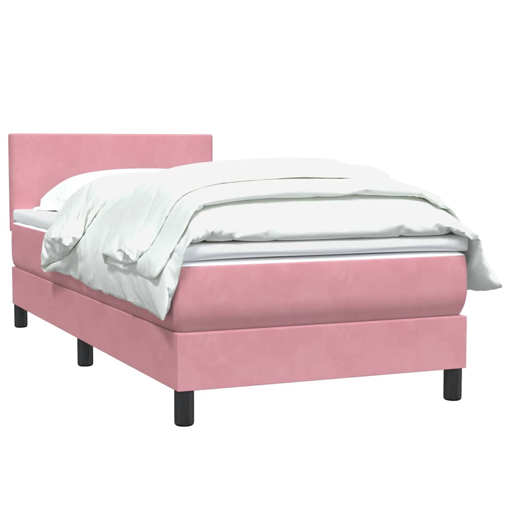 Box spring krevet s madracem ružičasti 80 x 220 cm baršunasti