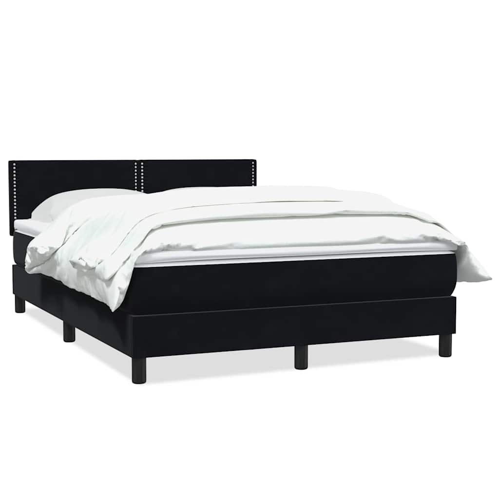 Box spring krevet s madracem crni 160x210 cm baršunasti