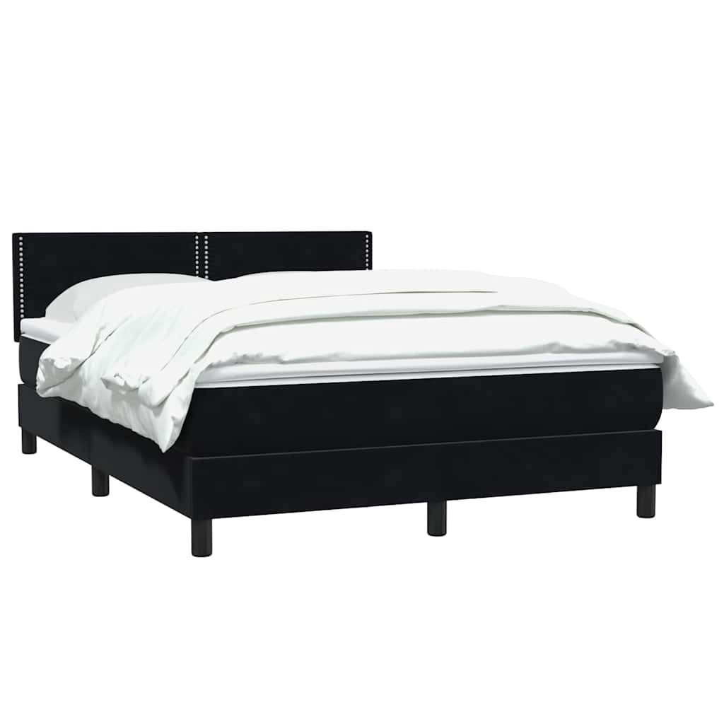 Box spring krevet s madracem crni 160x210 cm baršunasti