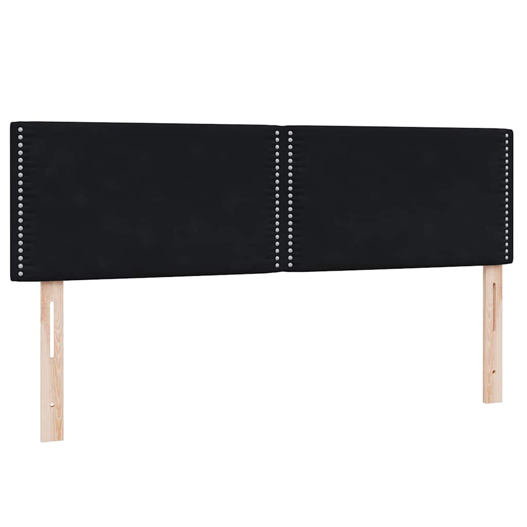 Box spring krevet s madracem crni 160x210 cm baršunasti