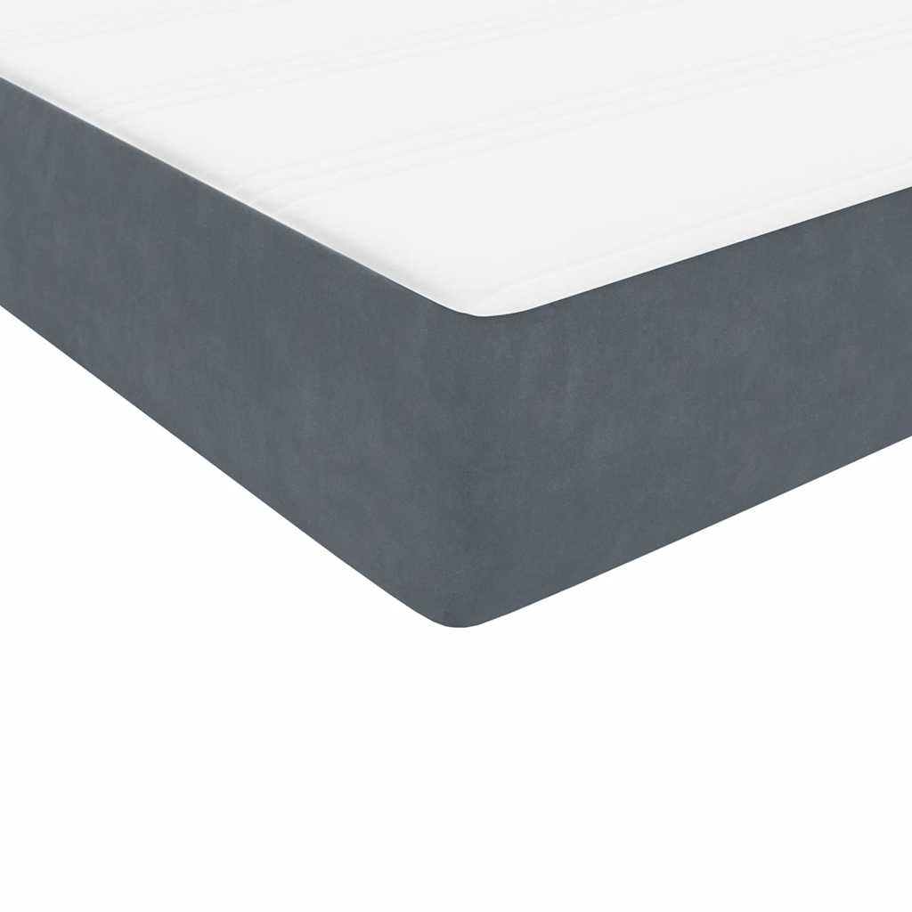 Box Spring krevet s madracem tamno sivi 80x210 cm baršun