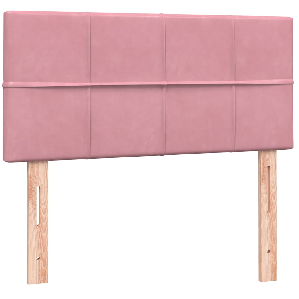 Box spring krevet s madracem ružičasti 80 x 220 cm baršunasti