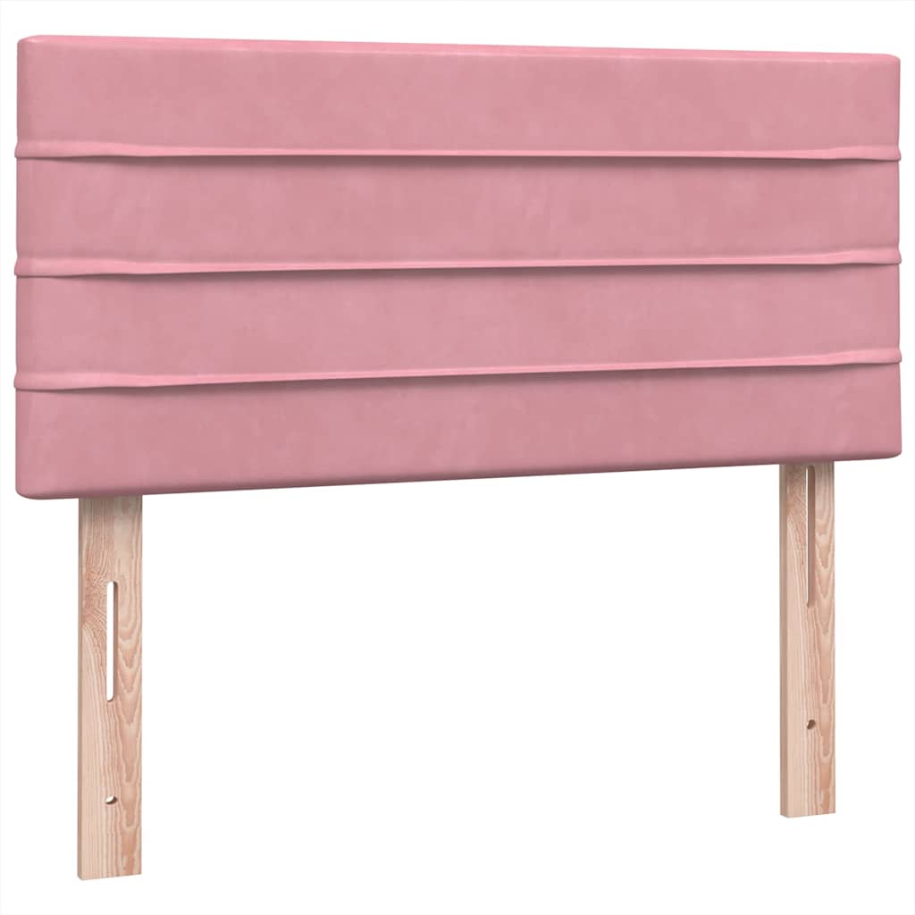 Box Spring krevet s madracem ružičasti 90x210 cm samt