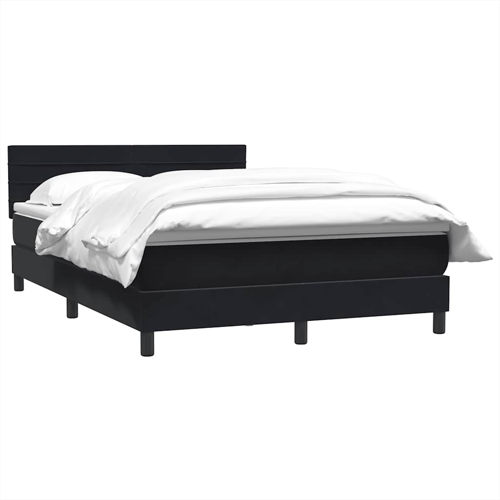 Box spring krevet s madracem crni 160x210 cm baršunasti