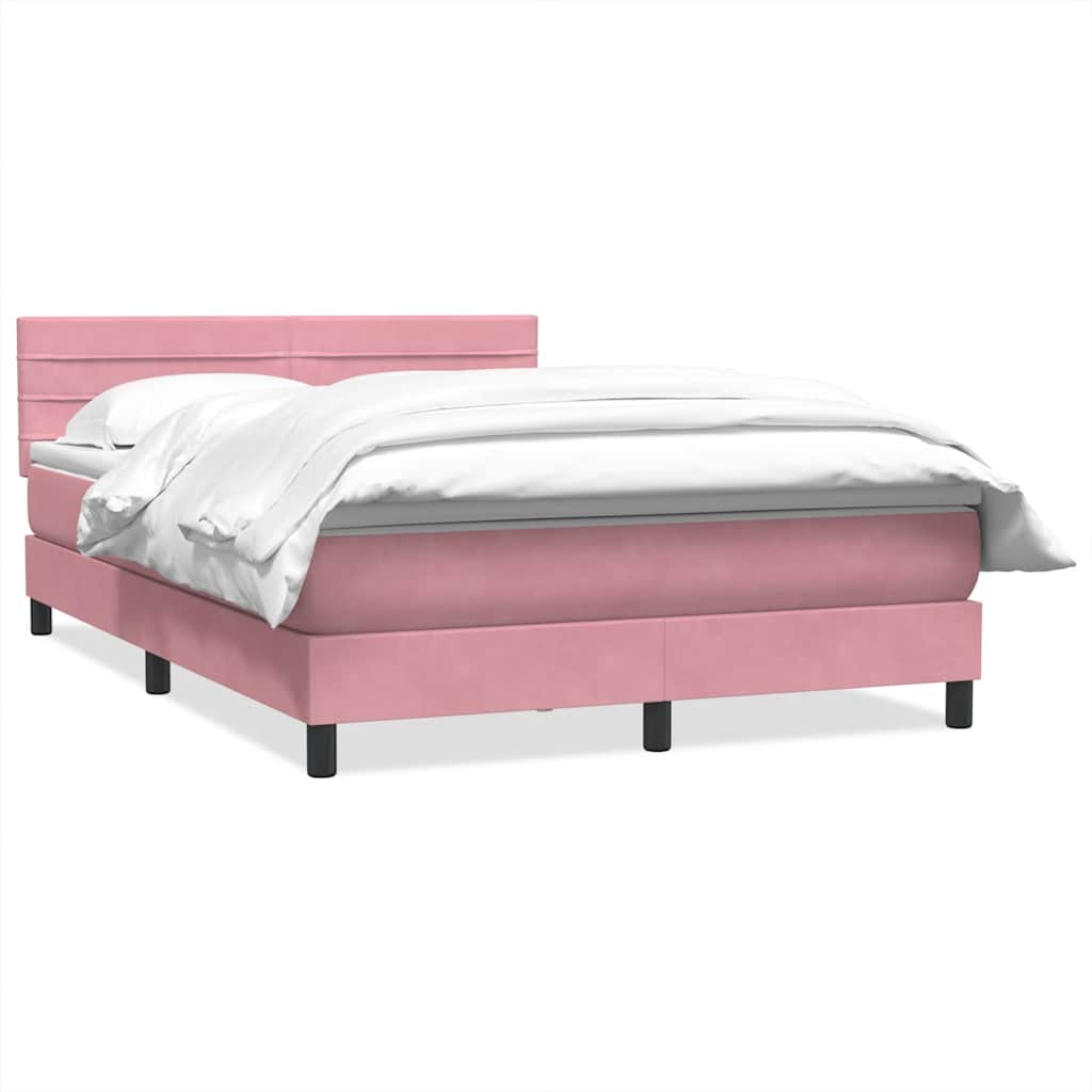 Box Spring krevet s madracem ružičasti 160x220 cm baršun