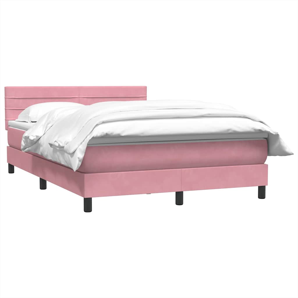 Box Spring krevet s madracem ružičasti 160x220 cm baršun