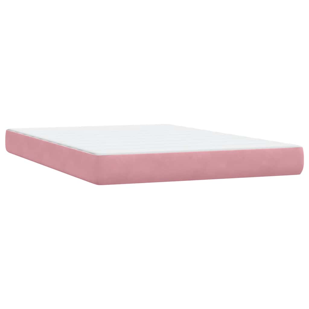 Box Spring krevet s madracem ružičasti 160x220 cm baršun