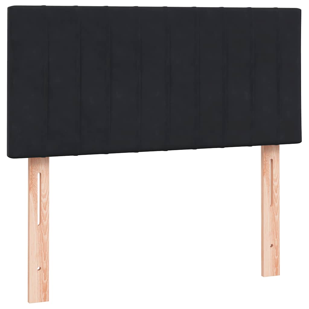 Box spring krevet s madracem crni 90x210 cm baršunasti