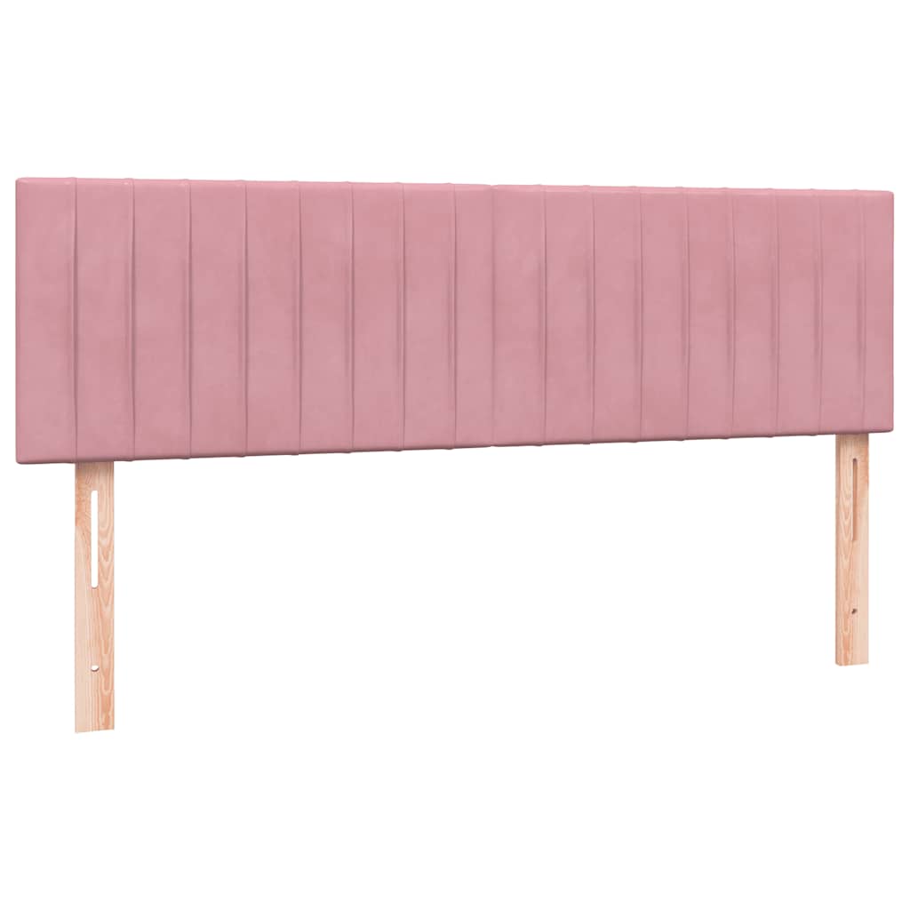 Krevet s oprugama i madracem ružičasti 160x210 cm baršunasti