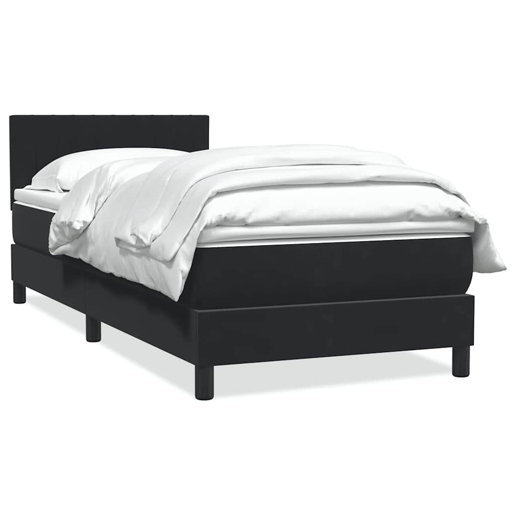 Box spring krevet s madracem crni 80 x 220 cm baršunasti
