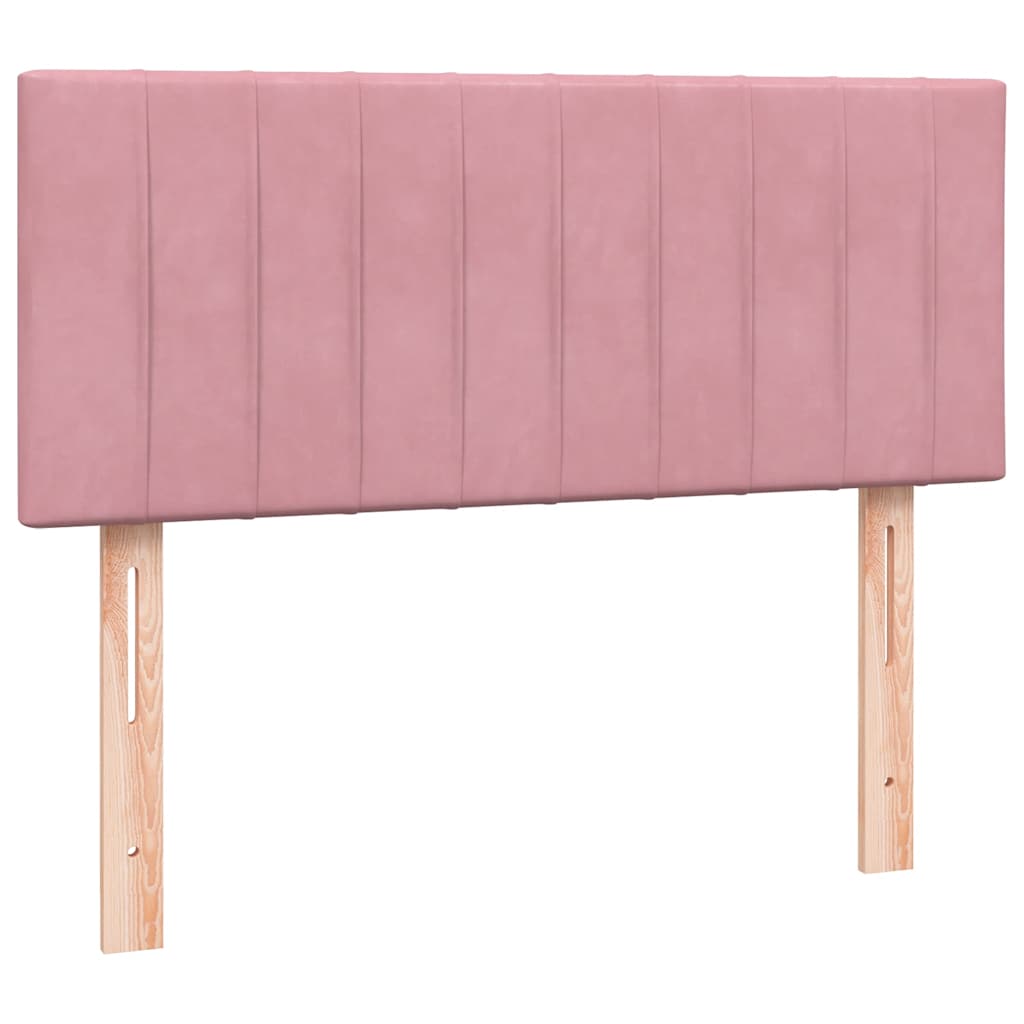 Box Spring krevet s madracem ružičasti 120x220 cm samt