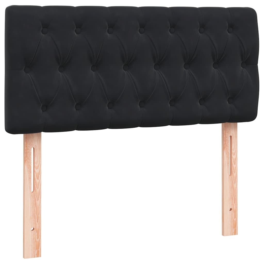 Box spring krevet s madracem crni 90x210 cm baršunasti