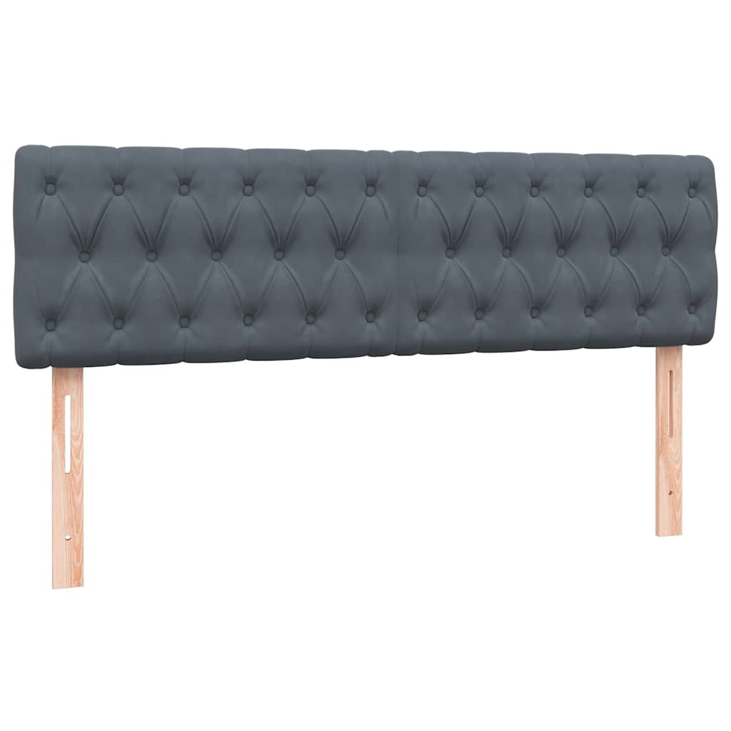 Krevet s oprugama i madracem tamnosivi 160x210 cm baršunasti