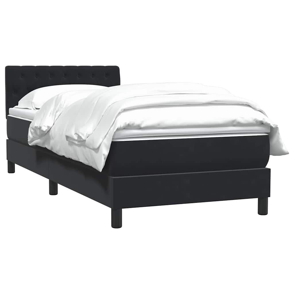Box spring krevet s madracem crni 80 x 220 cm baršunasti