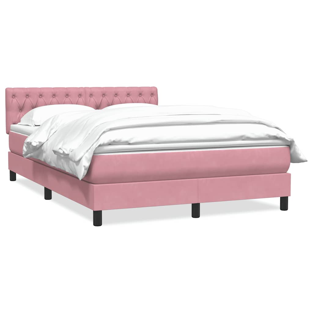 Box Spring krevet s madracem ružičasti 160x220 cm baršun