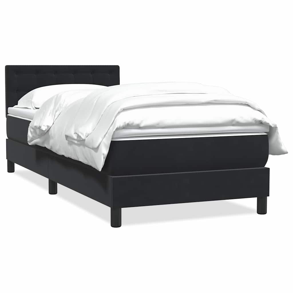 Box spring krevet s madracem crni 80 x 220 cm baršunasti
