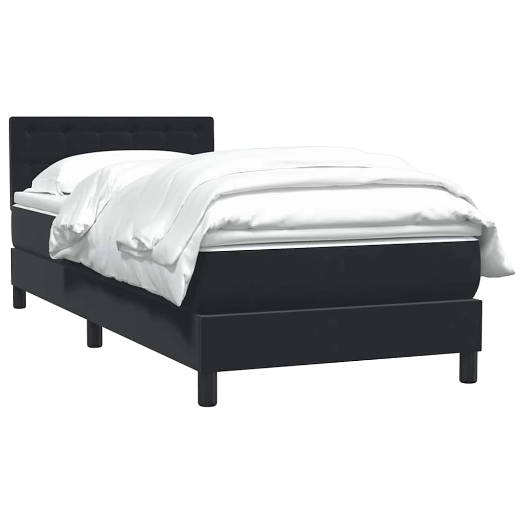 Box spring krevet s madracem crni 80 x 220 cm baršunasti