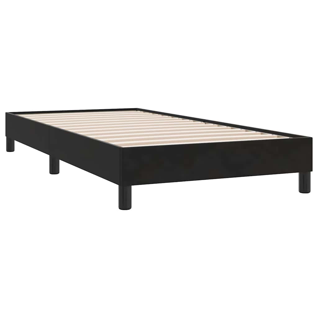 Box Spring krevet s madracem i LED crni 90x210 cm baršunasti