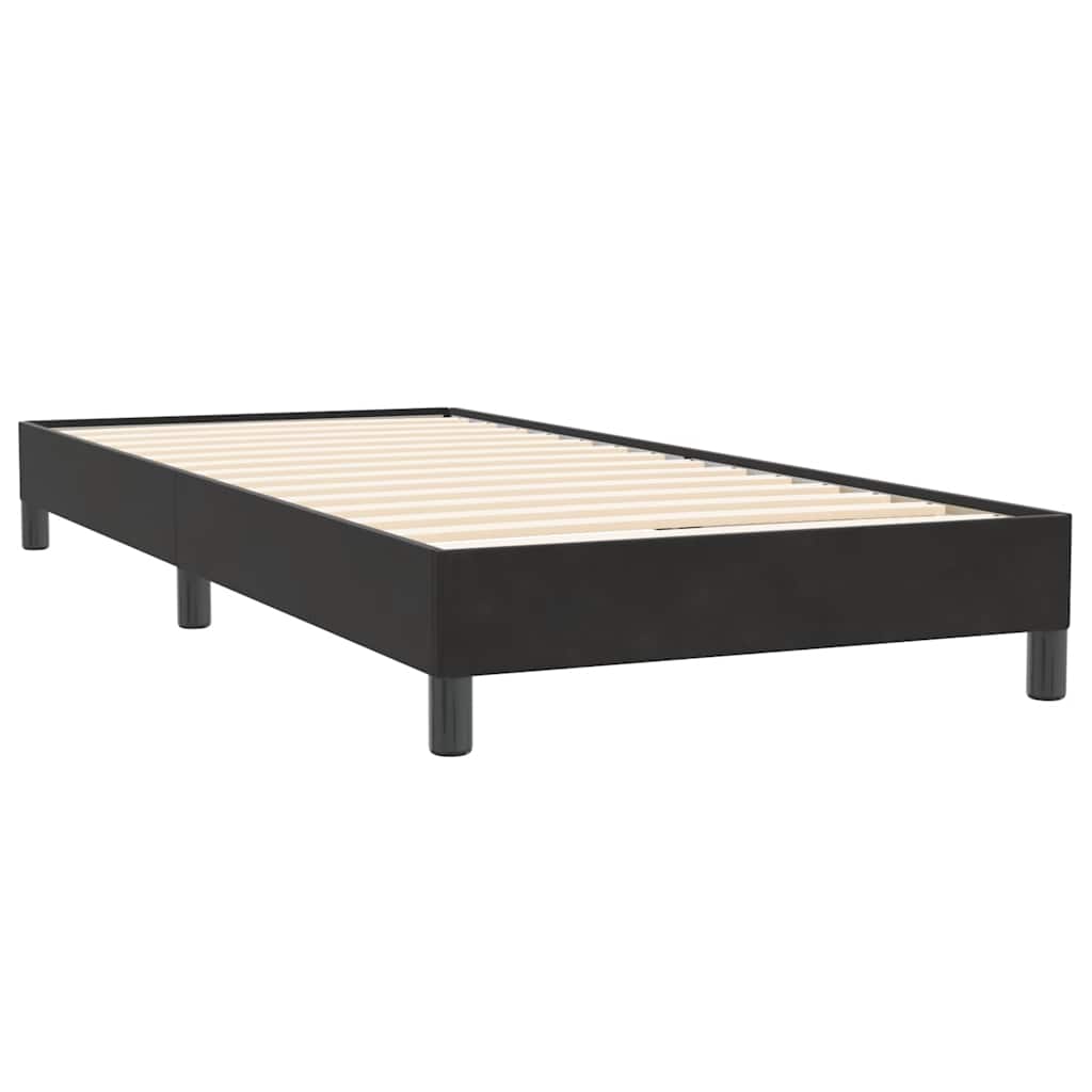 Box Spring krevet s madracem i LED crni 80 x 220 cm baršunasti