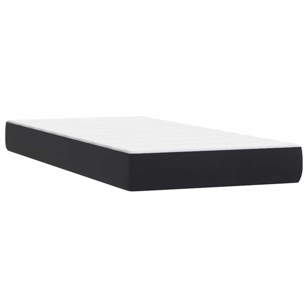 Box Spring krevet s madracem i LED crni 80 x 220 cm baršunasti