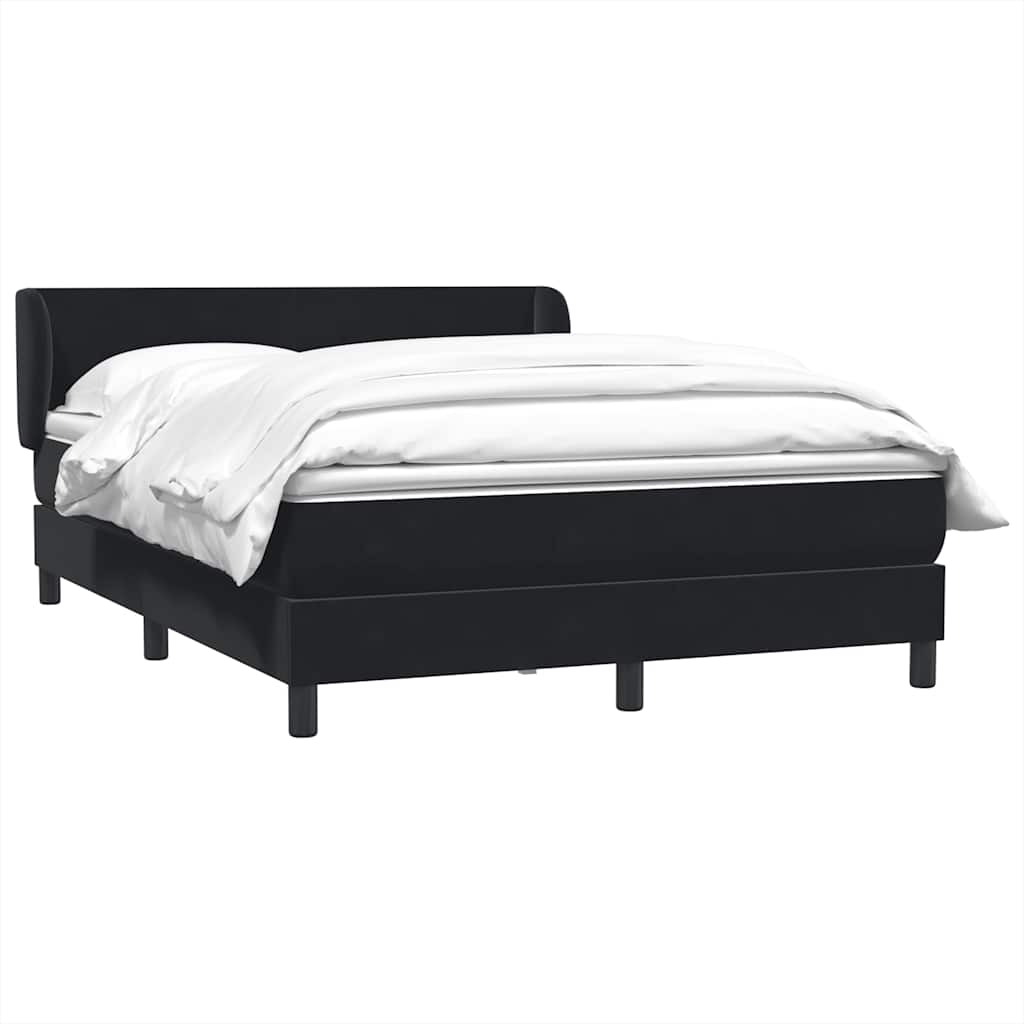 Box spring krevet s madracem crni 160x210 cm baršunasti