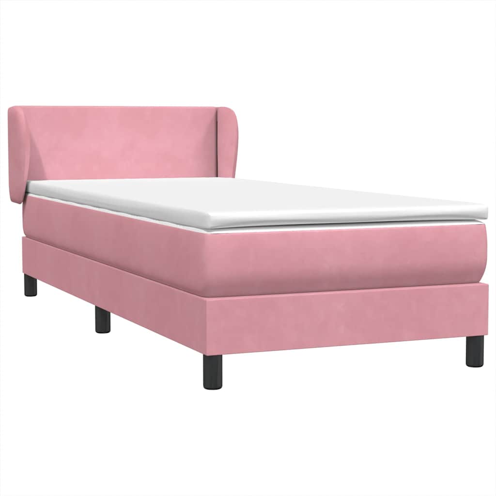 Box spring krevet s madracem ružičasti 80 x 220 cm baršunasti