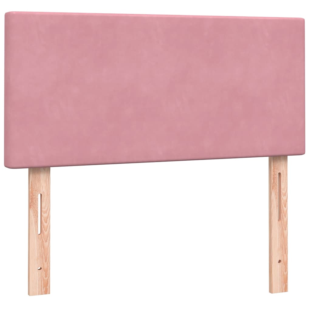 Box spring krevet s madracem ružičasti 80 x 220 cm baršunasti