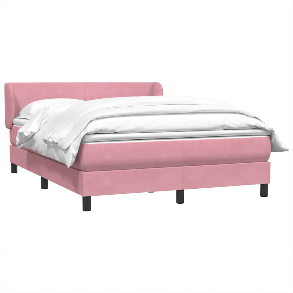 Box Spring krevet s madracem ružičasti 160x220 cm baršun