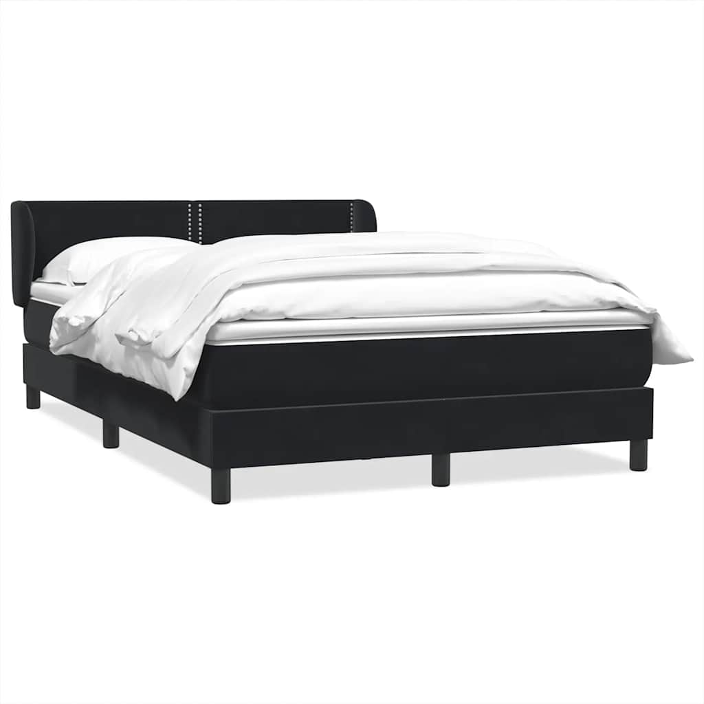 Box spring krevet s madracem crni 160x210 cm baršunasti
