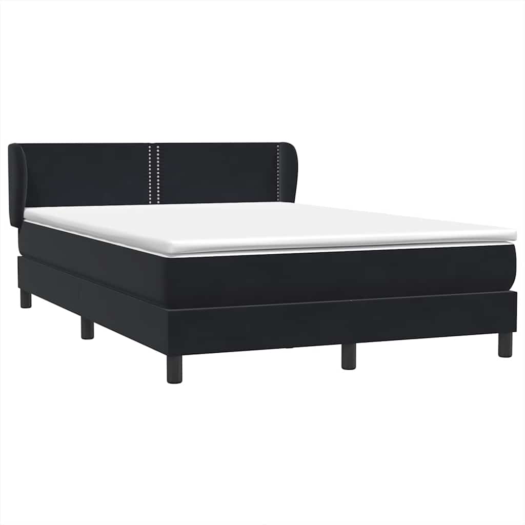 Box spring krevet s madracem crni 160x210 cm baršunasti