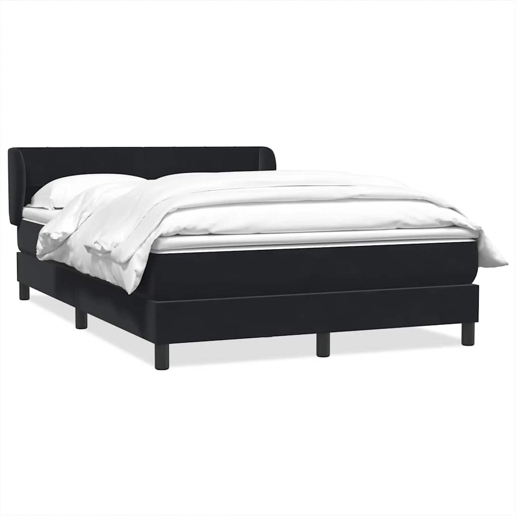 Box spring krevet s madracem crni 160x210 cm baršunasti