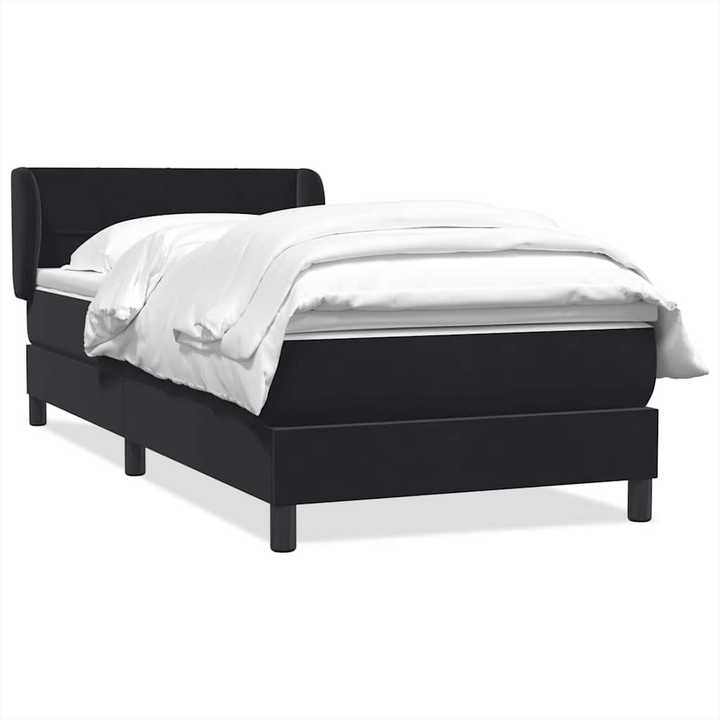 Box spring krevet s madracem crni 80 x 220 cm baršunasti