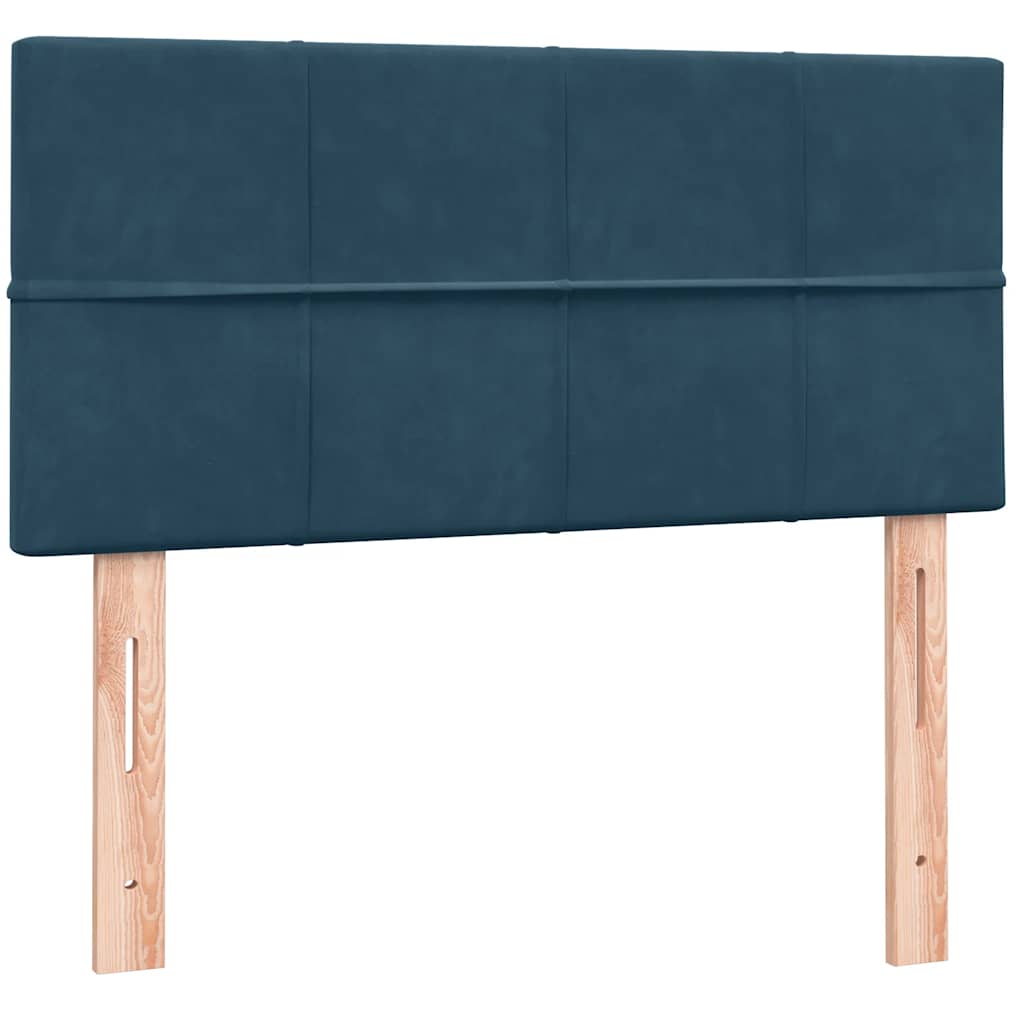 Box spring krevet s madracem tamnoplavi 80x220 cm baršunasti