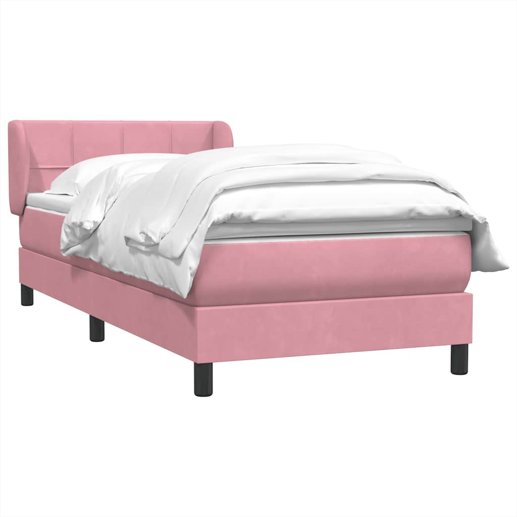 Box spring krevet s madracem ružičasti 80 x 220 cm baršunasti