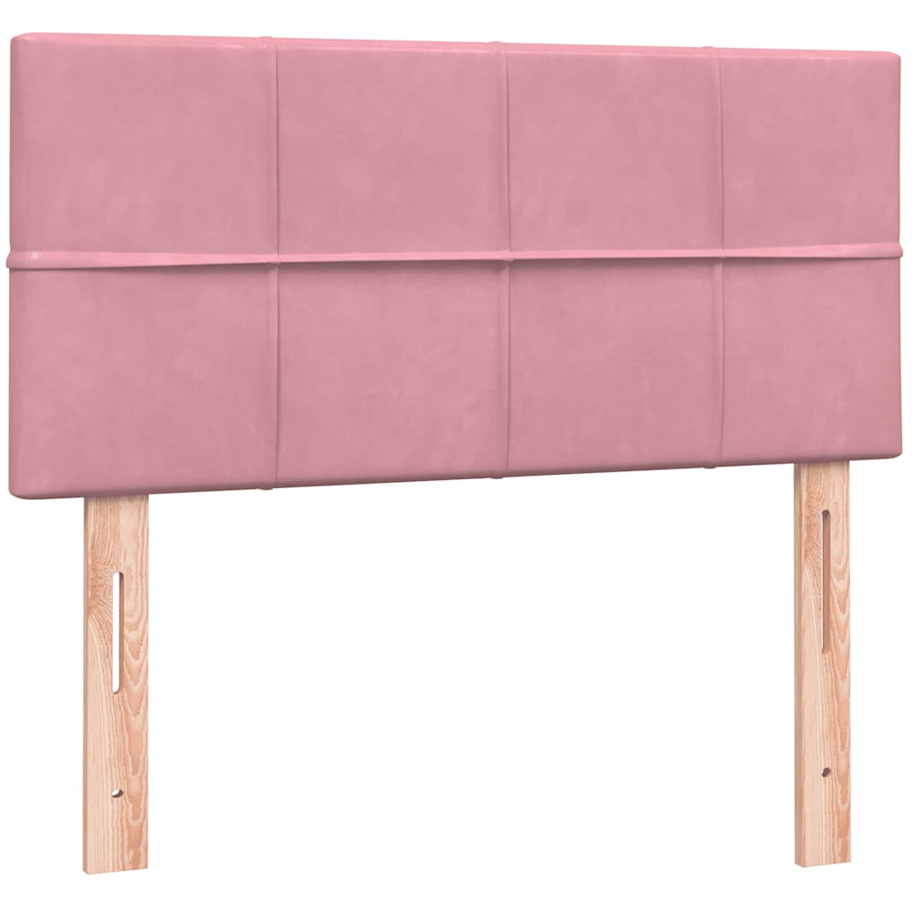 Box spring krevet s madracem ružičasti 80 x 220 cm baršunasti