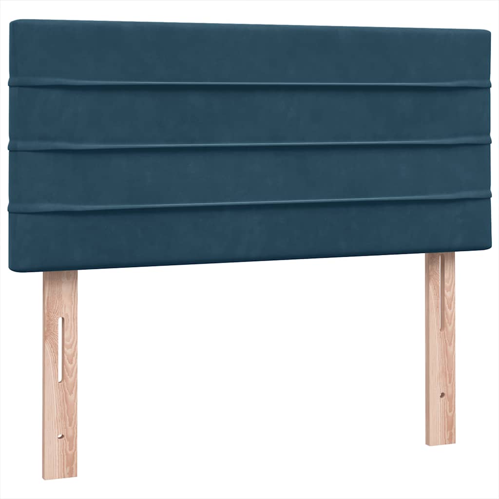 Box Spring krevet s madracem tamnoplavi 80x210 cm baršun