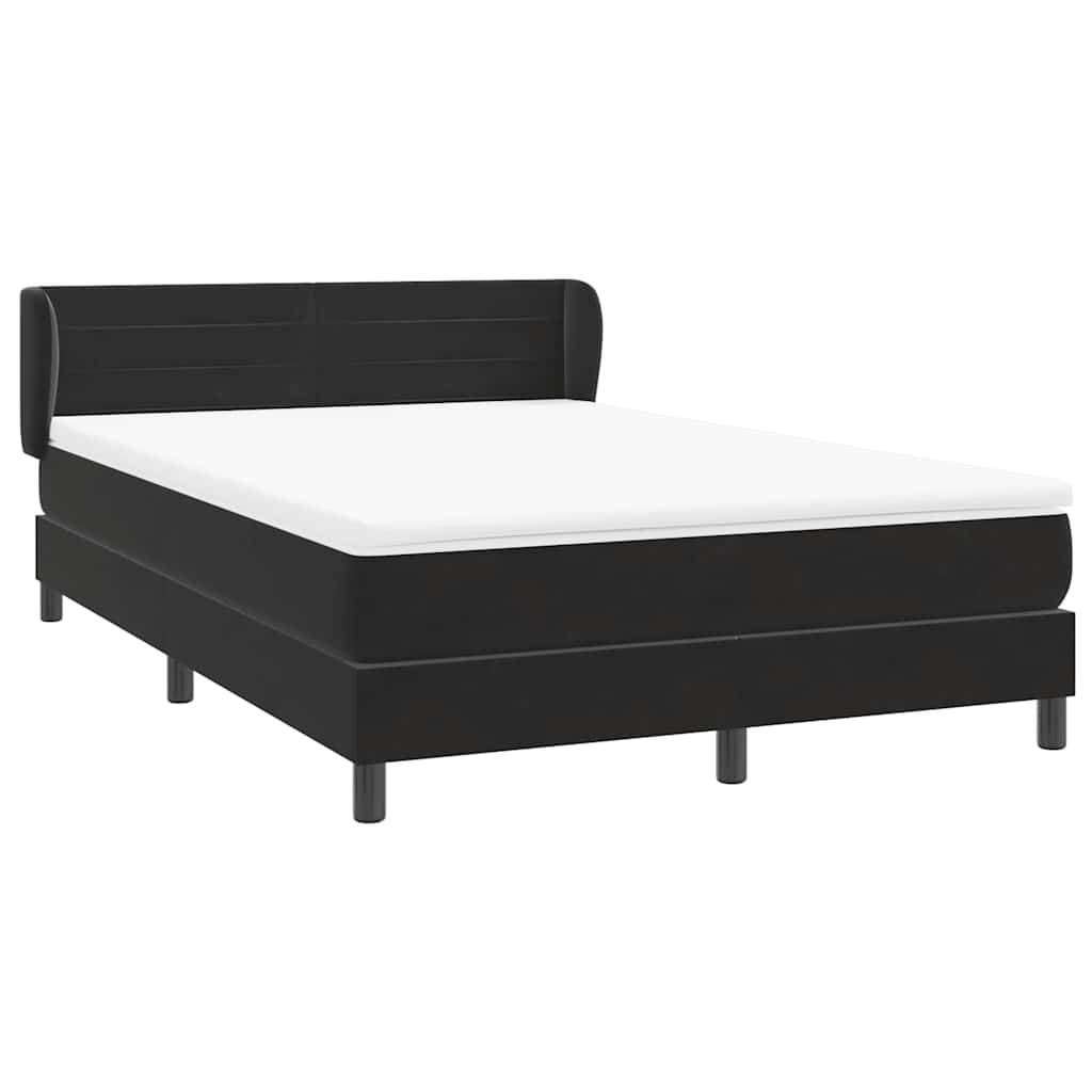 Box spring krevet s madracem crni 160x210 cm baršunasti