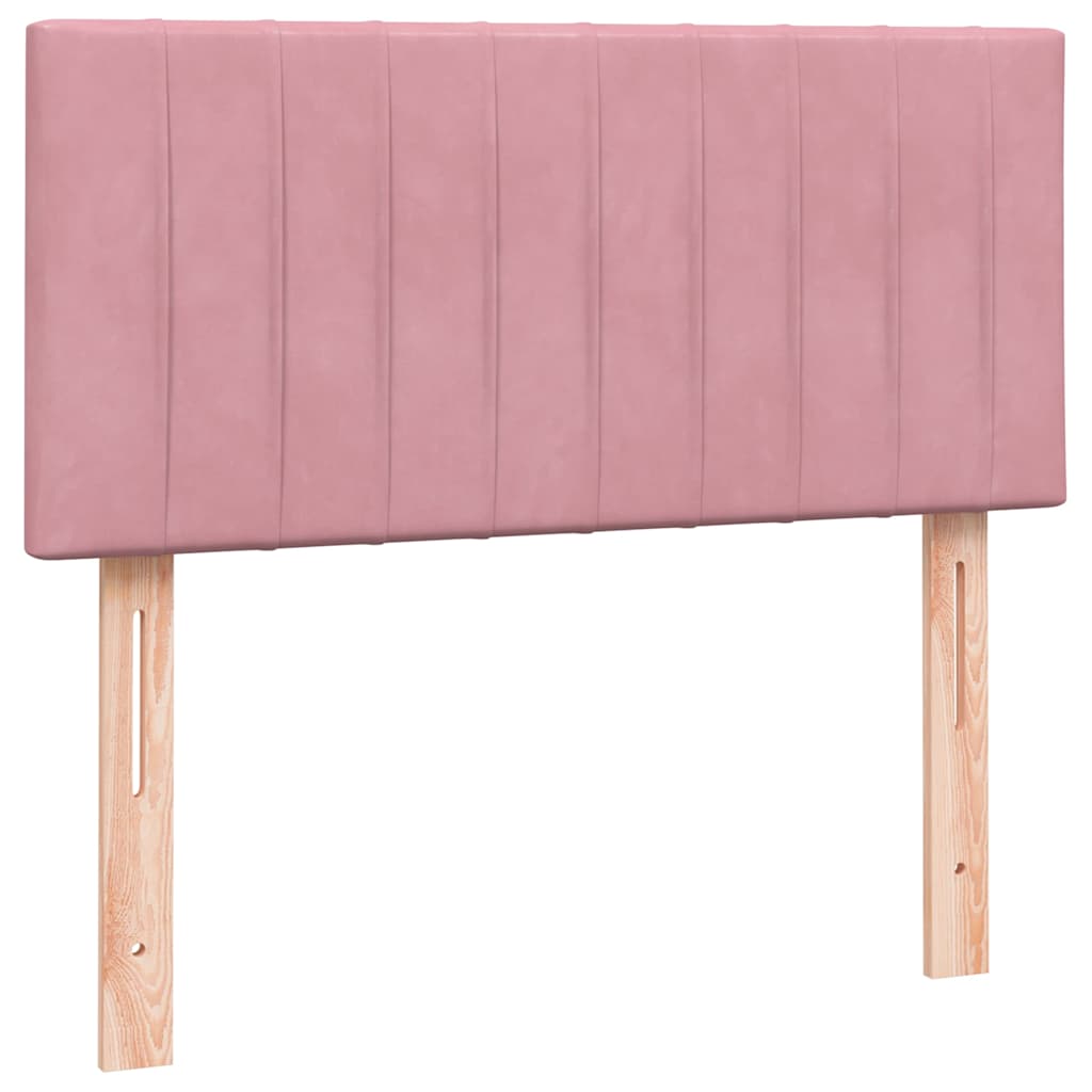 Box Spring krevet s madracem ružičasti 90x210 cm samt