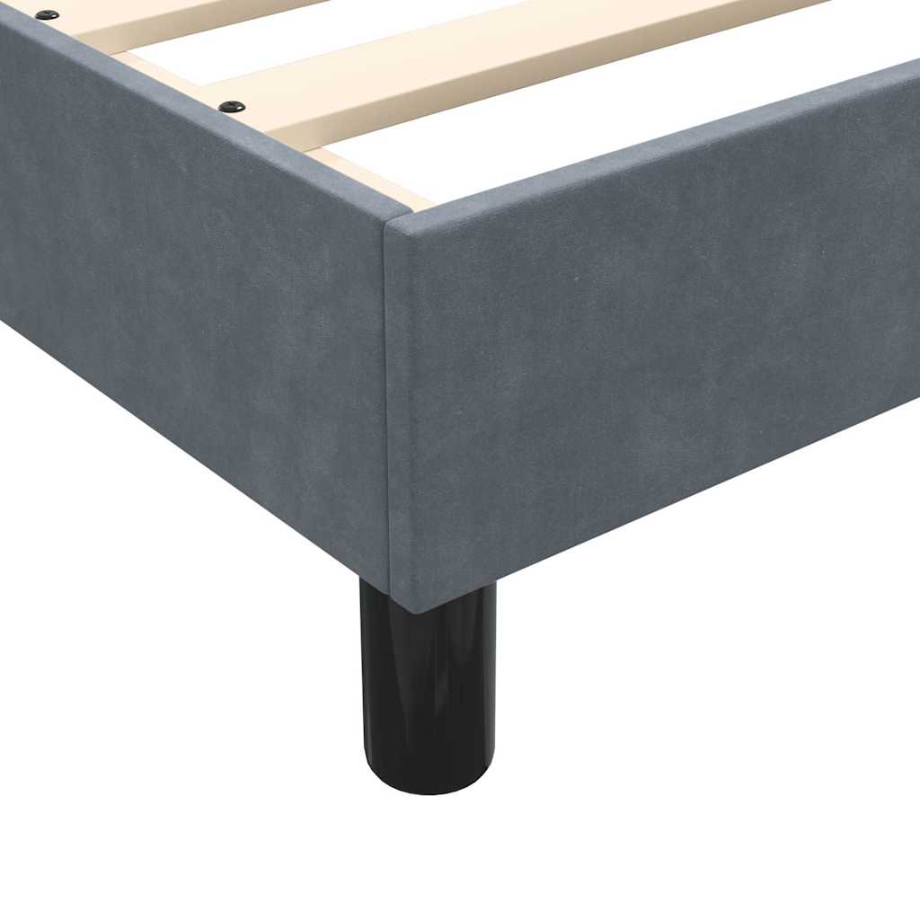 Box Spring krevet s madracima tamno sivi 180x210 cm baršun