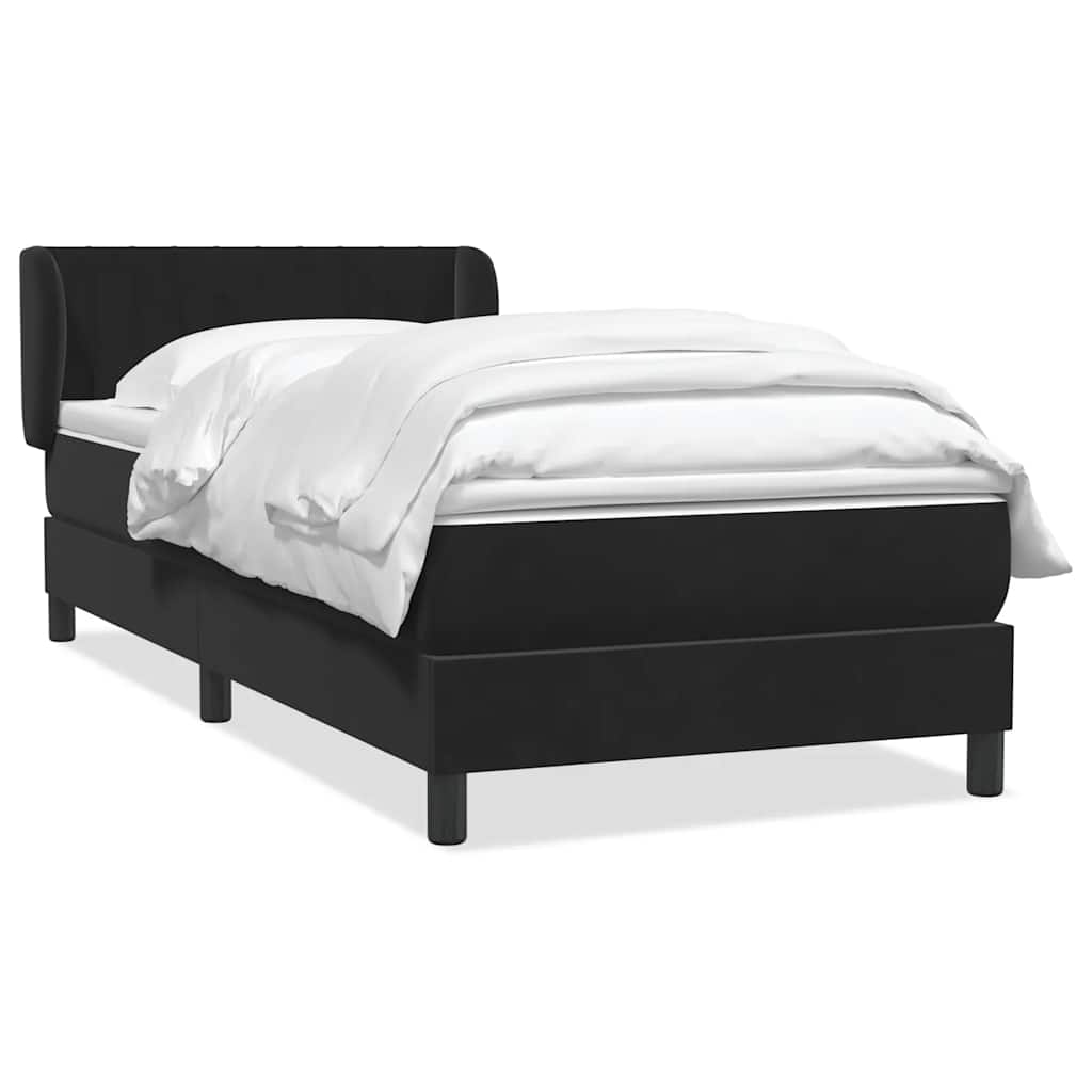 Box spring krevet s madracem crni 80 x 220 cm baršunasti